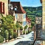 Dordogne Domme France Art Gallery – Oil Painting by Weybridge Surrey Artist Jane Atherfold