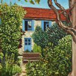 Coux-et-Bigaroque Dordogne Courtyard at Le Chambellan – France Art Gallery