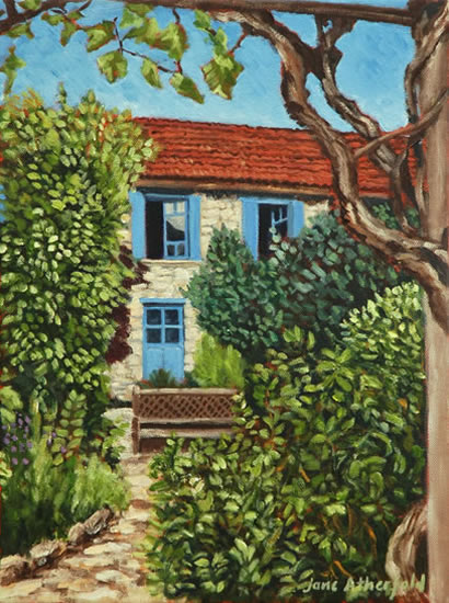 Coux-et-Bigaroque Dordogne Courtyard at Le Chambellan - France Art Gallery Coux-et-Bigaroque Dordogne Courtyard at Le Chambellan - France Art Gallery