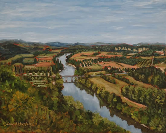 Dordogne Painting - View from Domme - France Art Gallery Dordogne Painting - View from Domme - France Art Gallery