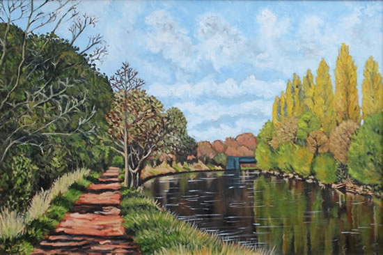 River Thames Painting - Towards Weybridge