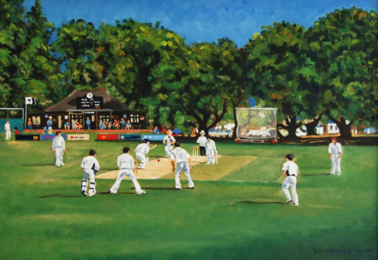 Weybridge Cricket Ground Painting